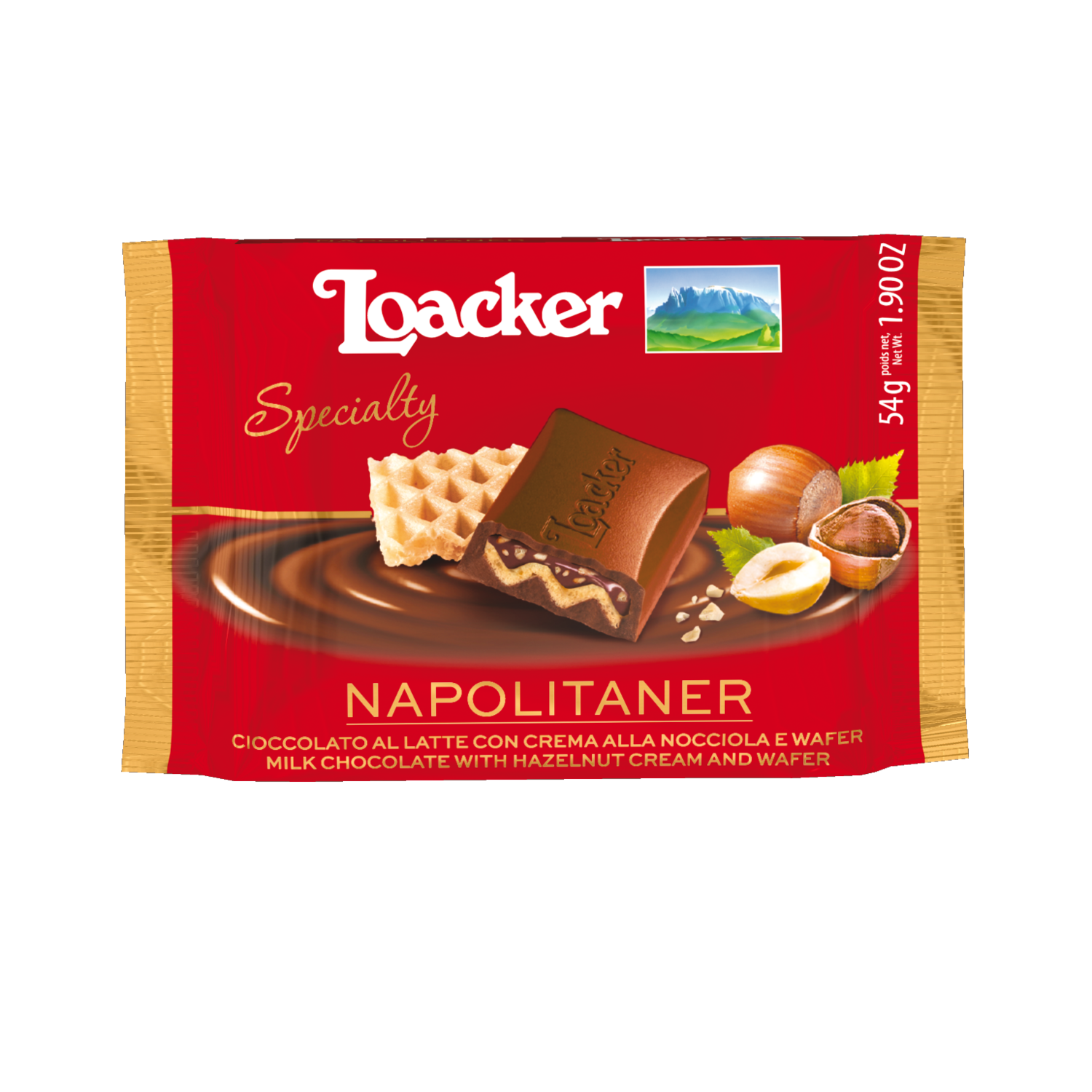 Buy Loacker Napolitaner Milk Chocolate With Hazelnut Cream Wafer G