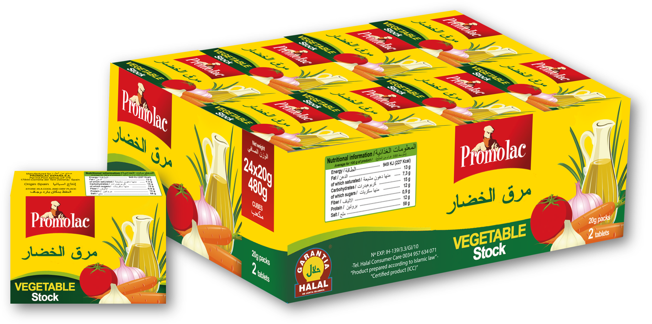 Buy Promolac Vegetable Stock Bouillon Cube 20 g Pack Of 24 Online in