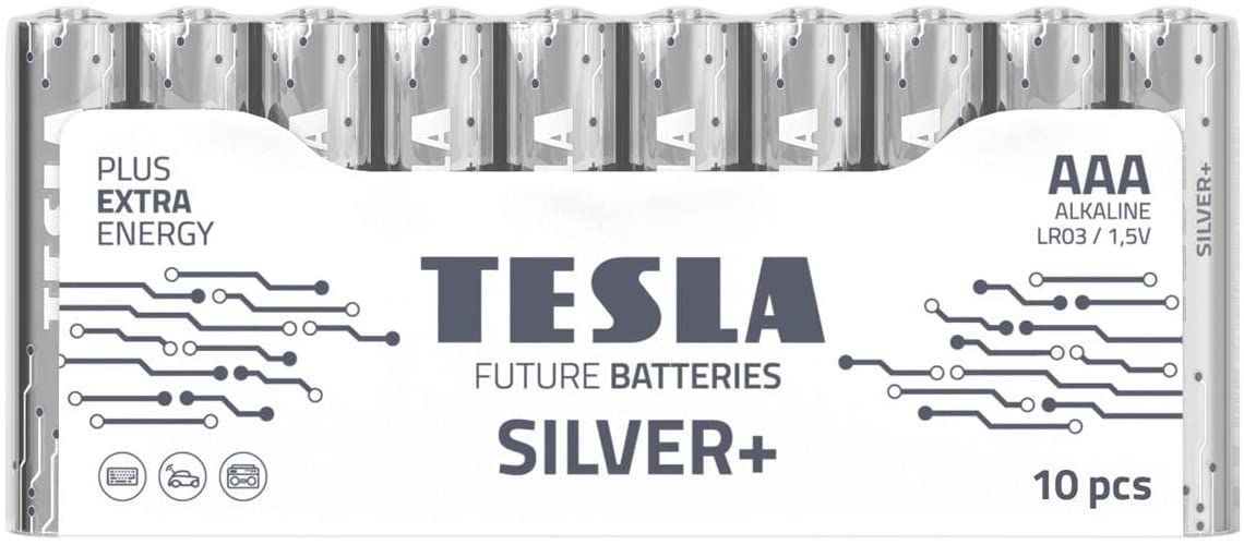Buy Tesla Batteries AAA Silver+ Alkaline 10 Pcs Value Pack Online in