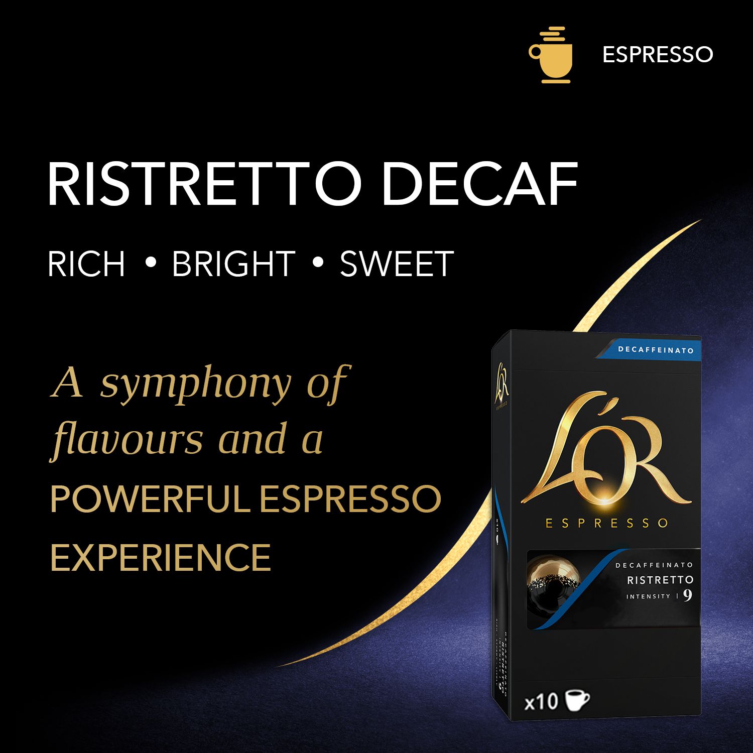 Buy L Or Espresso Coffee Capsules Ristretto Decaffeinato 52 g x 10 pcs Online in UAE Talabat UAE