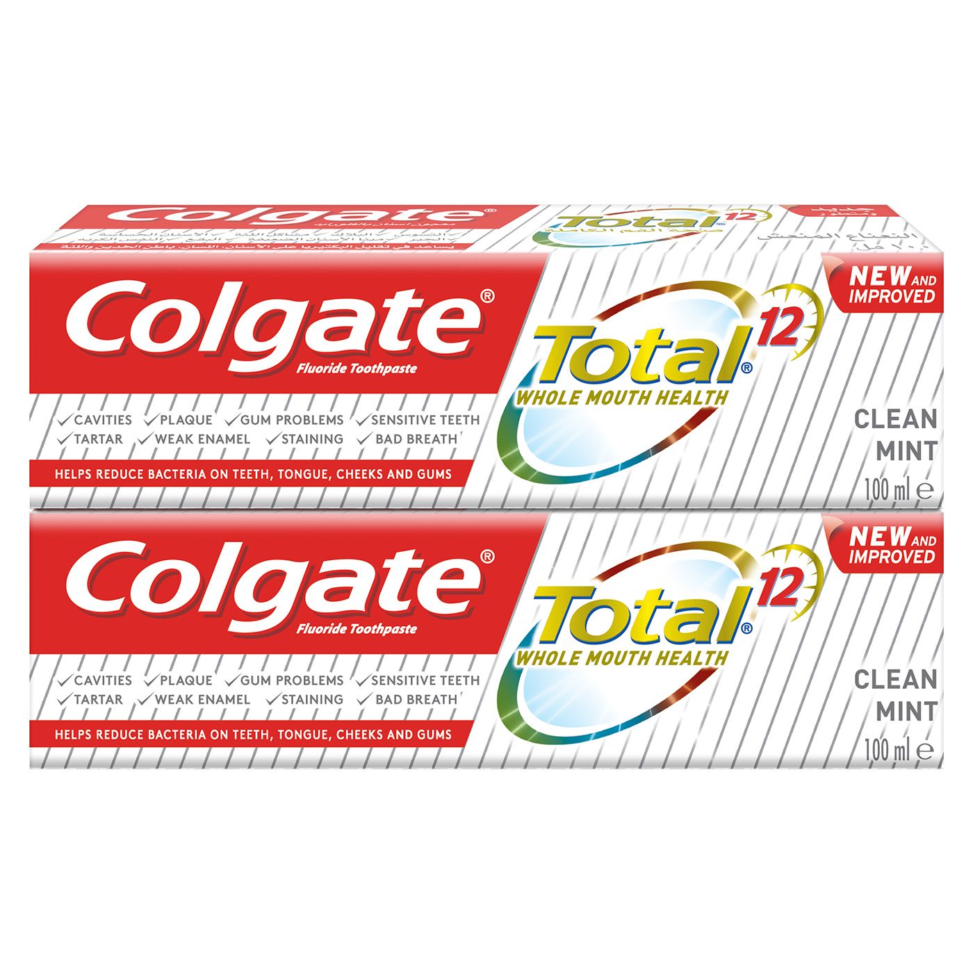 Buy Colgate Total Clean Mint Toothpaste 12 Hour Protection 100ml 2 Pcs