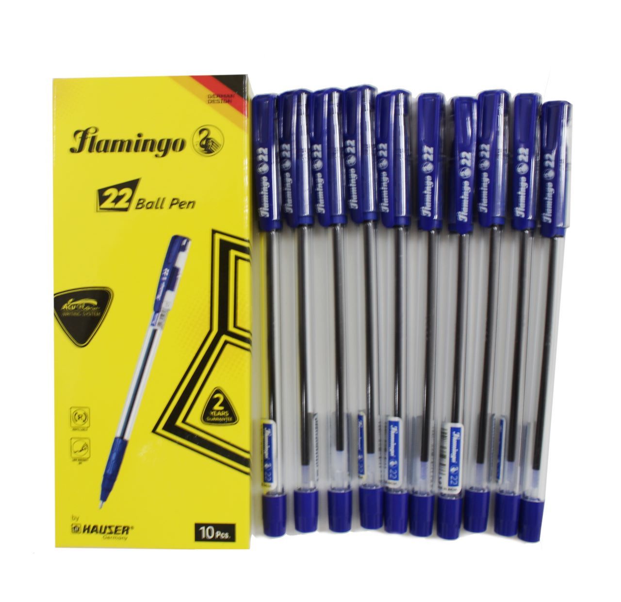 Buy Flamingo Ball Pen Pack of 10 - Blue Online in UAE | Talabat UAE