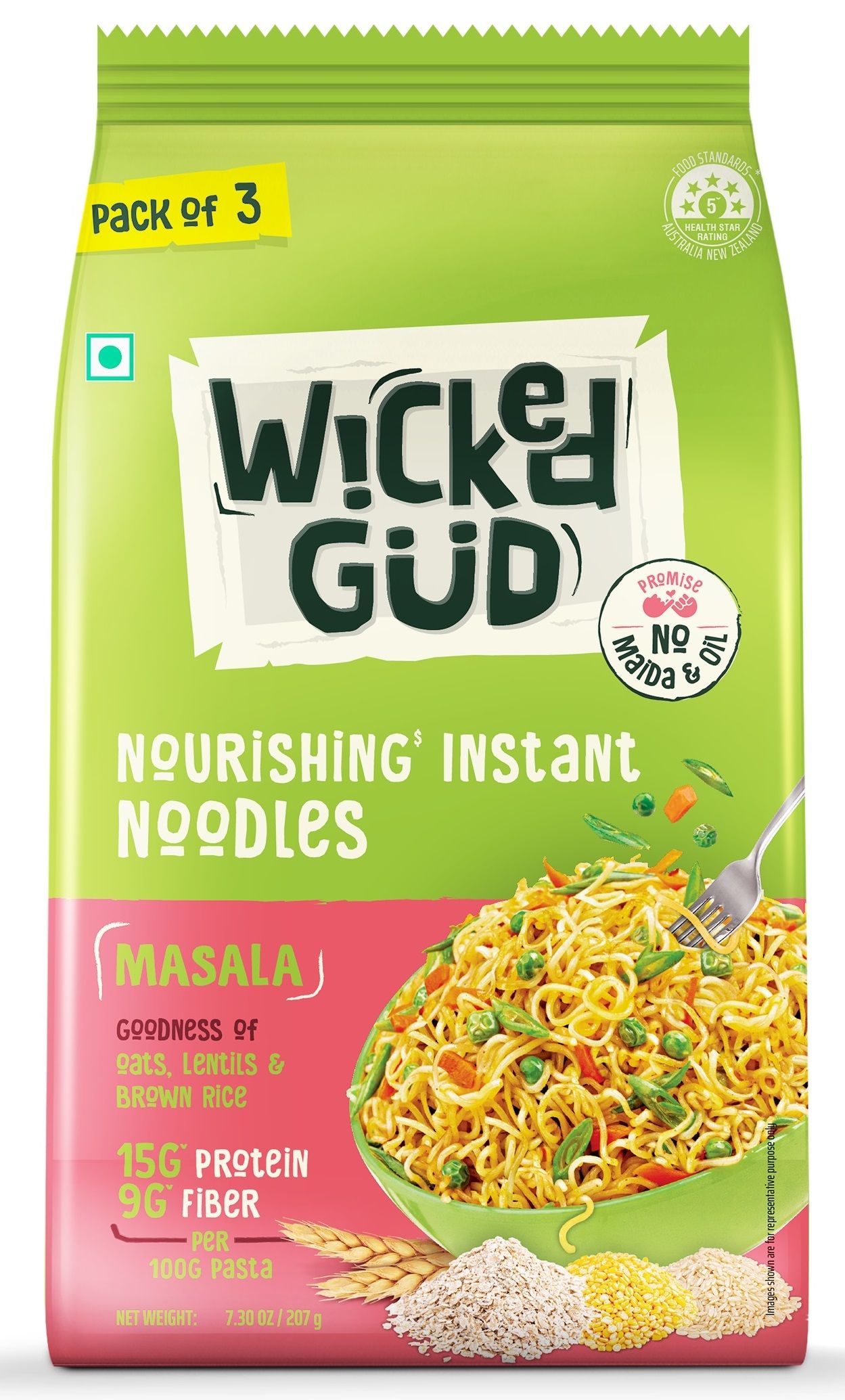 Buy Wickedgud Instant Noodles Masala 207 g Online in UAE Talabat UAE