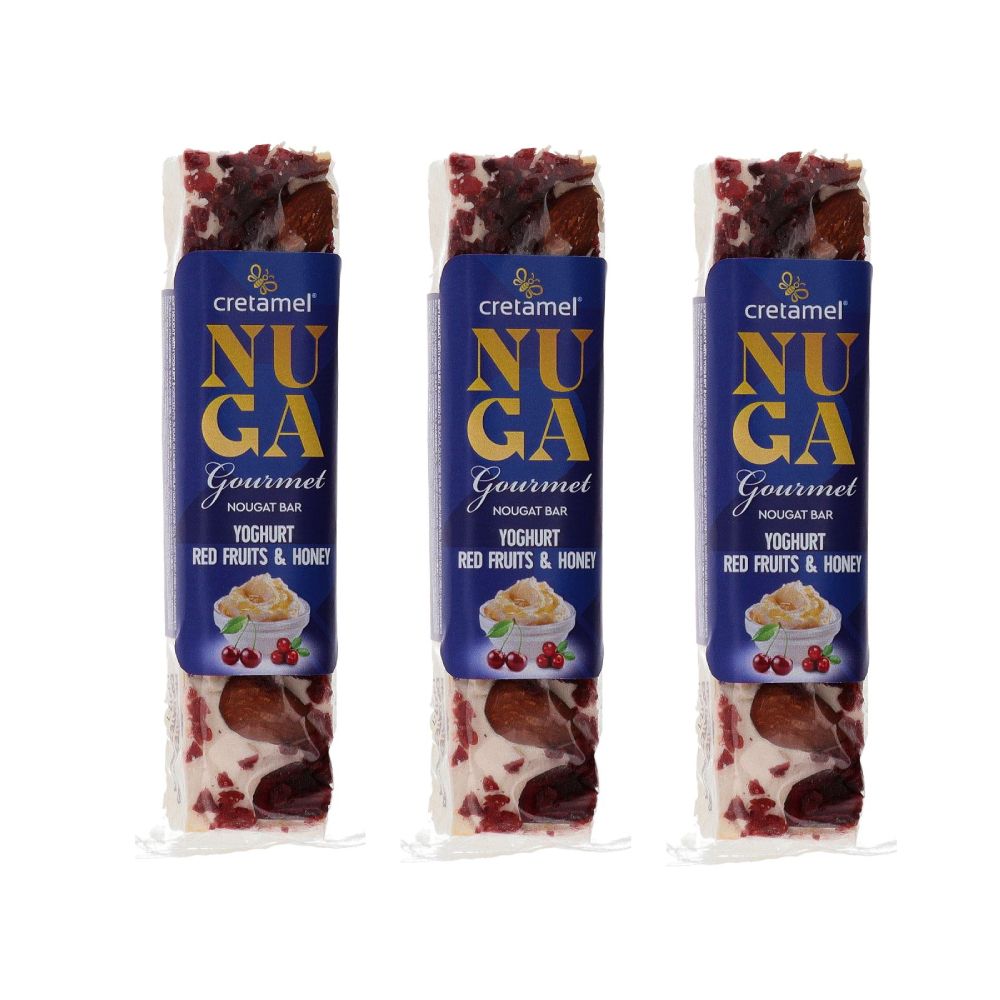 Cretamel Nuga Gourmet Nougat Bar With Yogurt Red Fruits Honey G X Uae