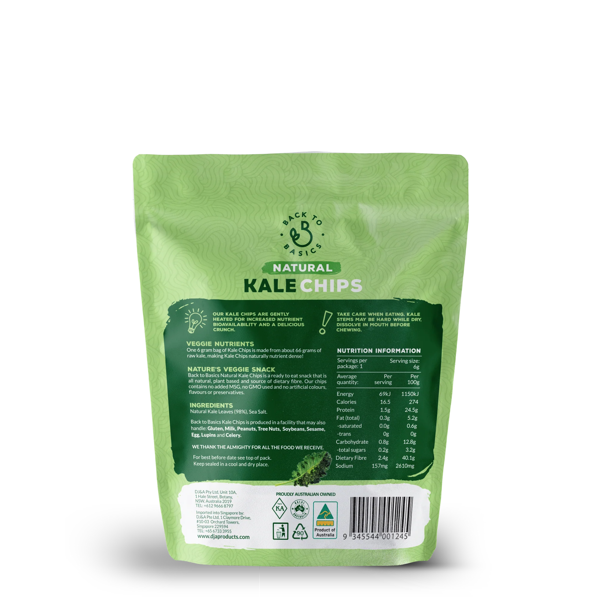 back to basics kale chips