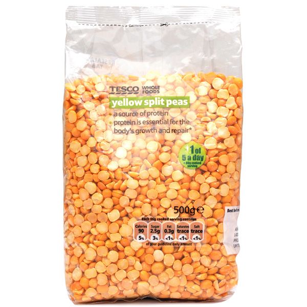 Tesco Yellow split peas 500g (5000358966497)