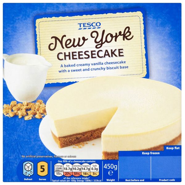 Tesco New york cheesecake 450g (5052004328333)