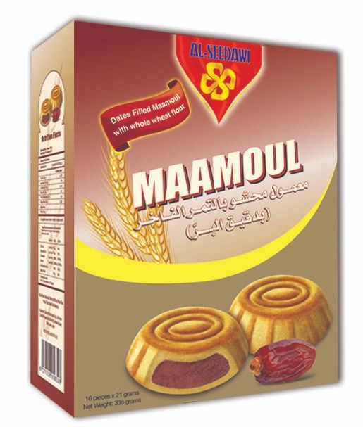 Buy Al Seedawi Dates Filled Maamoul with Whole Wheat Flour Biscuits 16x21g Online in Kuwait