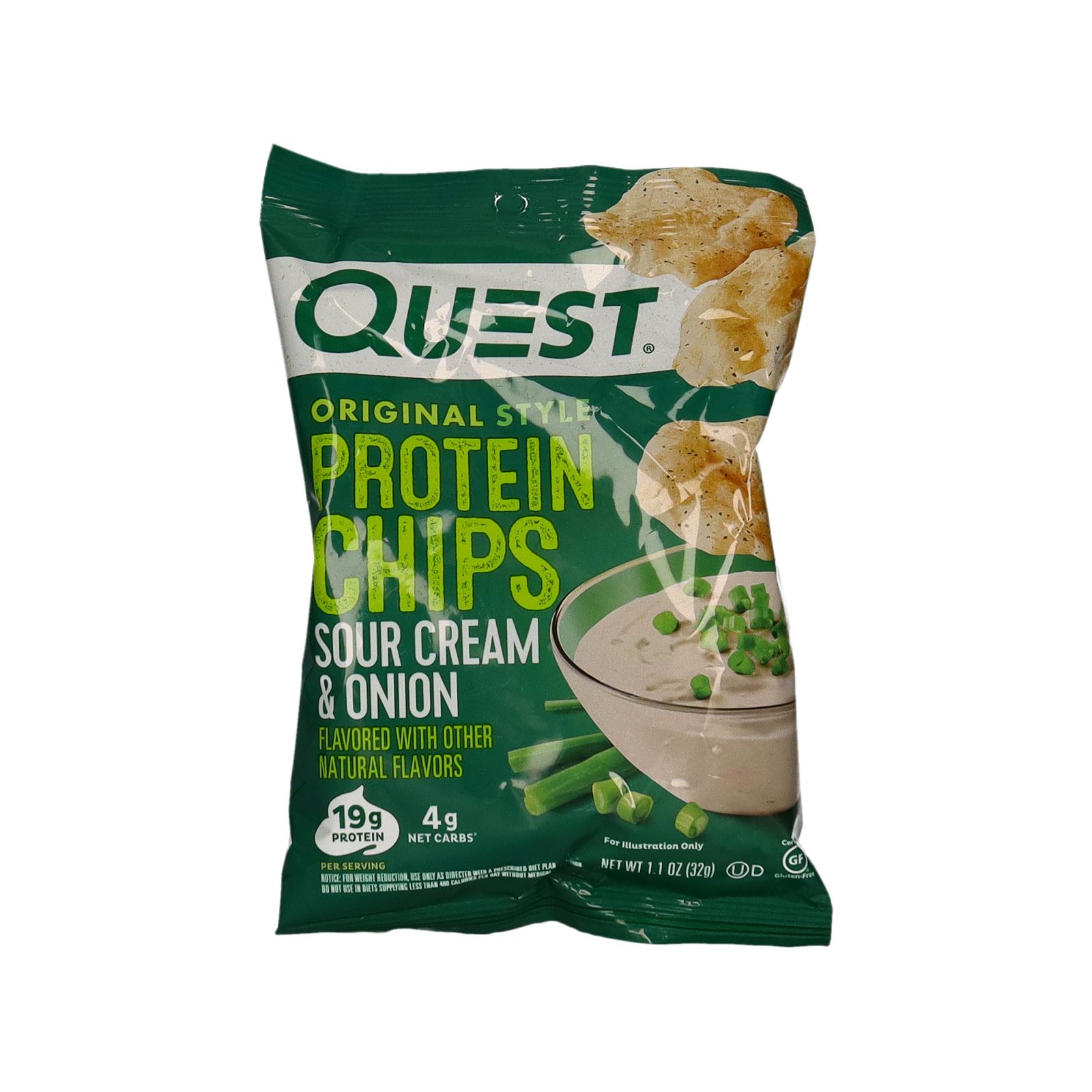 Buy Quest Protein Sour Cream & Onion Flavor Chips 32 g Online in Kuwait