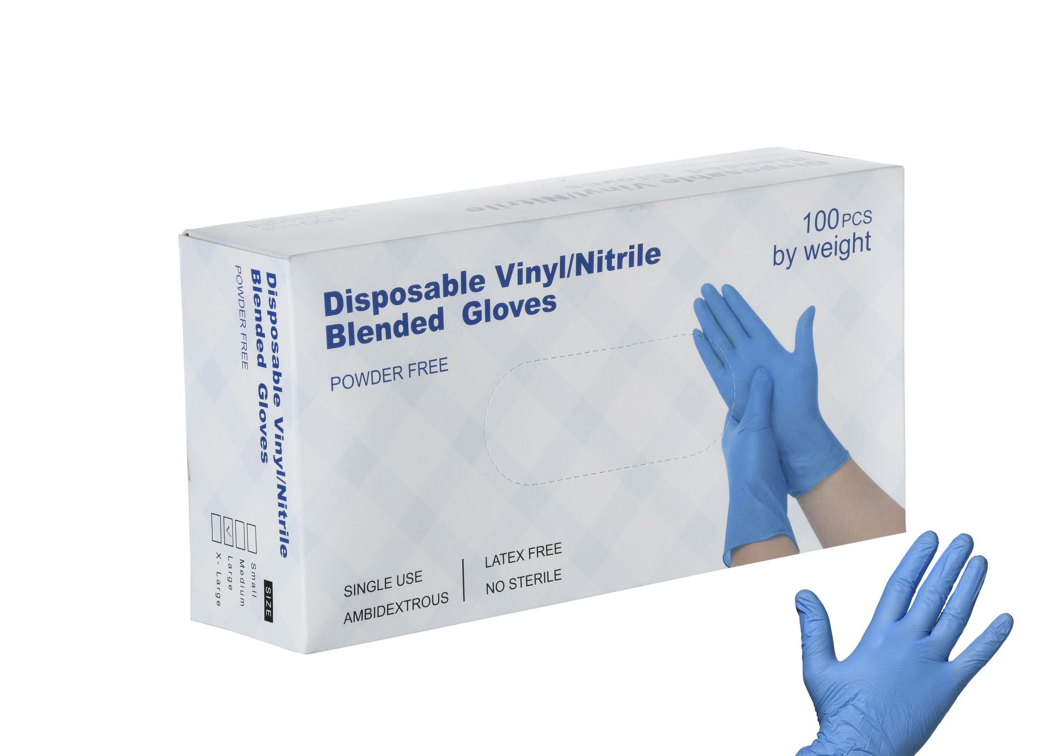 Buy Disposable Gloves Nitrile 100 ct Large Online in Kuwait Talabat