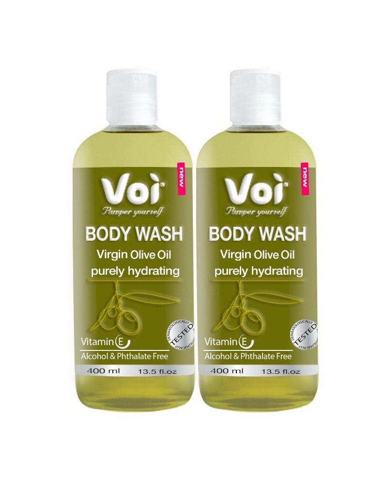 Buy Voi Body Wash Virgin Olive Oil 400 ml x 2 Pcs Online in Kuwait