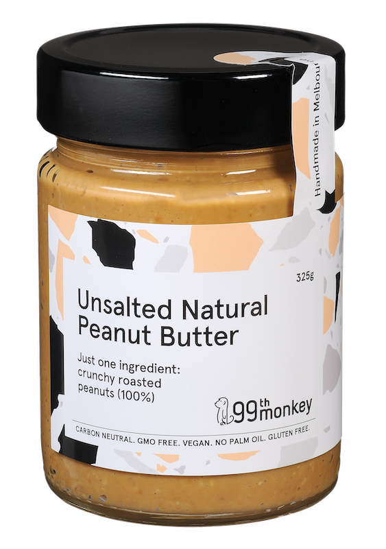 Buy 99th Monkey Unsalted Natural Peanut Butter 325 g Online in Kuwait