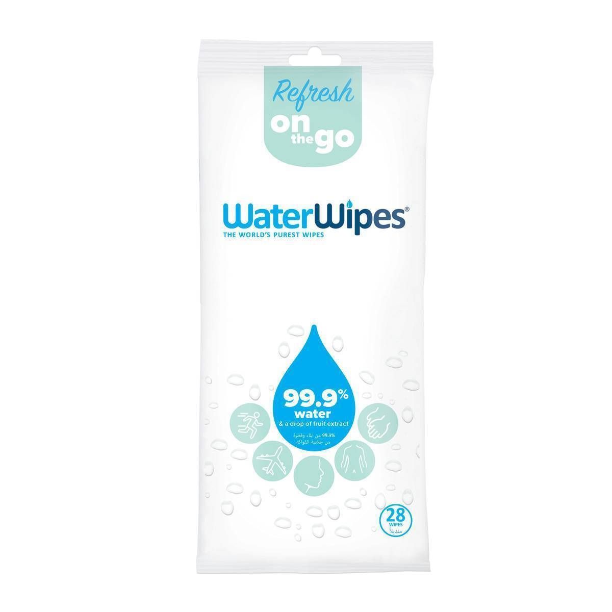Buy Waterwipes Sport Refresh On The Go Wipes 28 Pcs Online in Kuwait