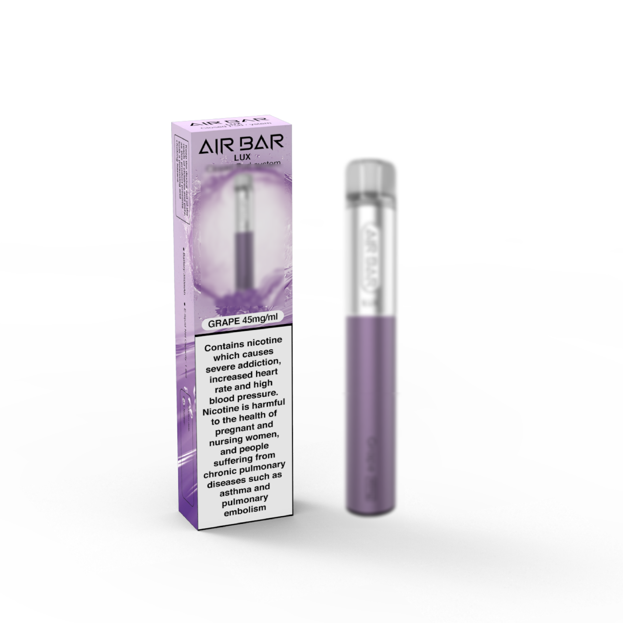 Buy Air Bar Lux Grape 500 Puffs 45Mg Online in Kuwait | Talabat Kuwait