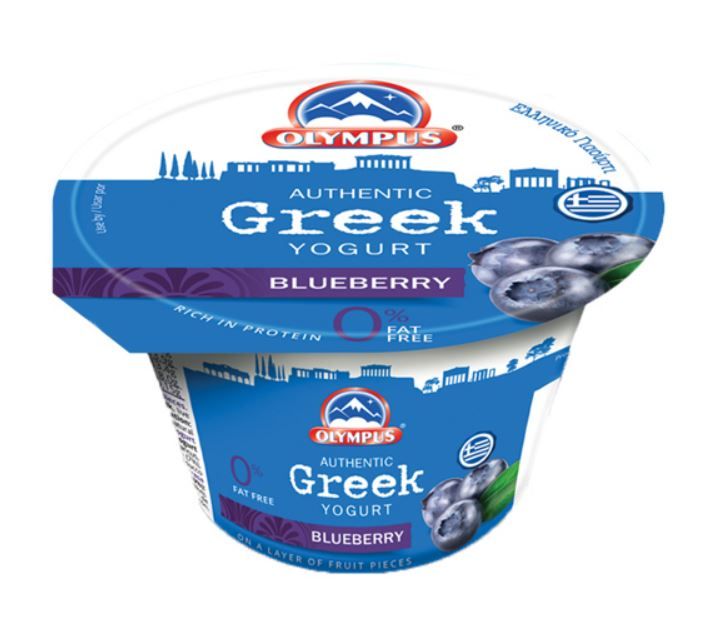 Buy Olympus Greek Yoghurt Blueberry 0 Fat Free Olympus 150 g Online in