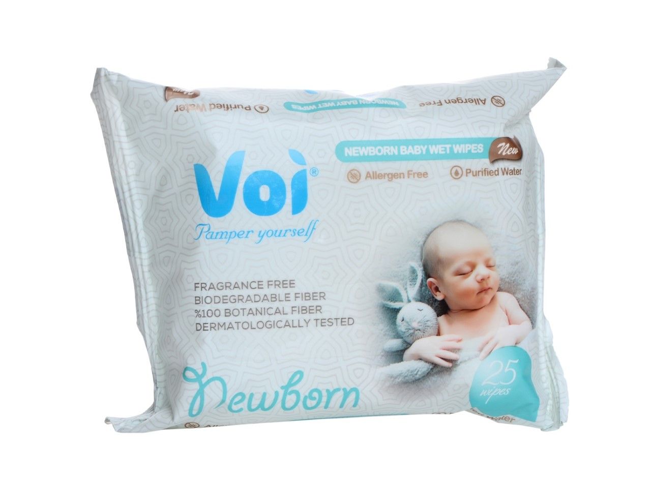Buy Voi Baby Wet Wipes New Born Fragrance Free 25 pcs Online in Kuwait