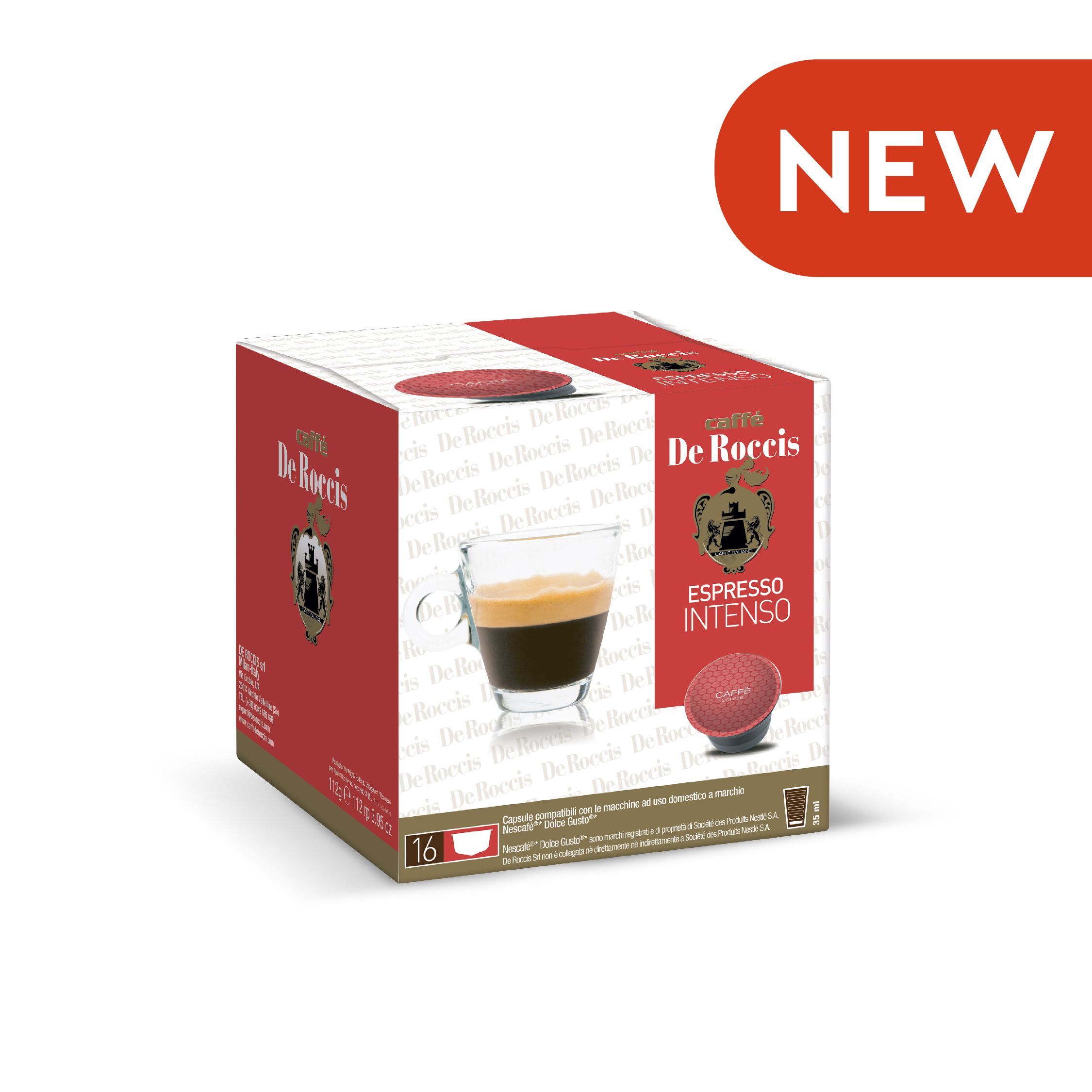 Buy De Roccis Intenso Espresso Coffee 16 Capsules Dolce Gusto