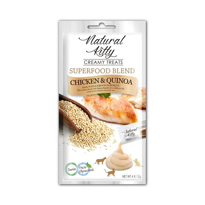 Buy Natural Kitty Creamy Treats Superfood Blend Chicken & Quinoa 12 g