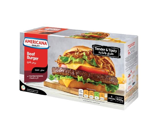 Buy Americana Giant Beef Burger 900g Online in Kuwait Talabat Kuwait