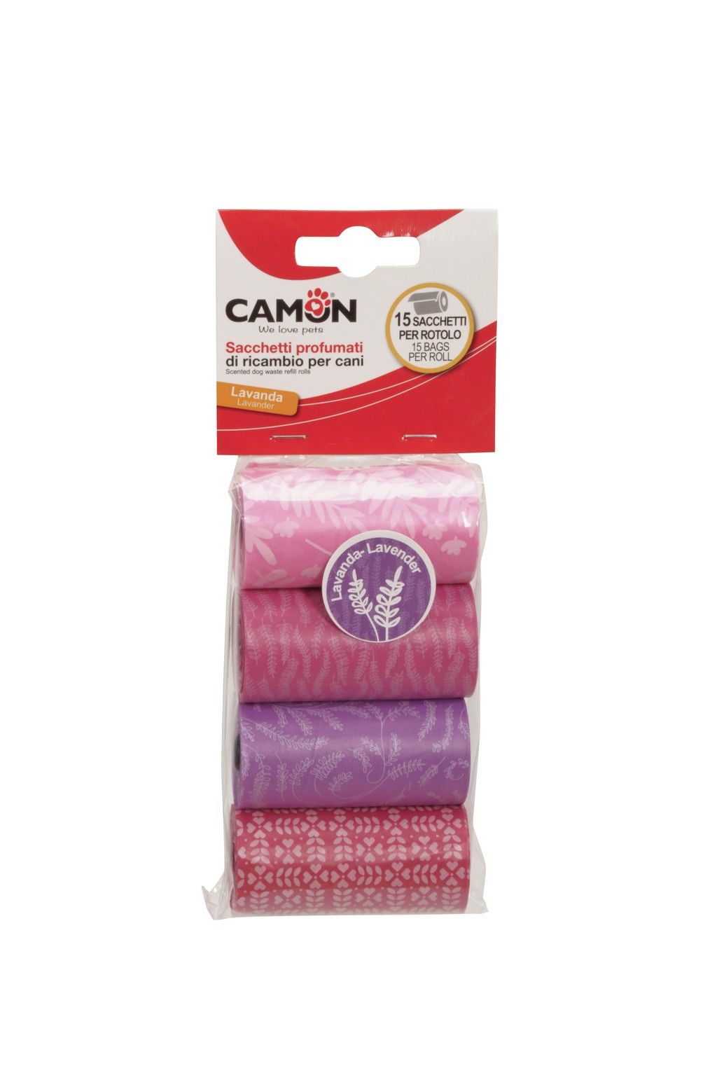 Buy Camon Scented Dog Scoop Bags Lavender 4Rolls Of 15 Bags Online in