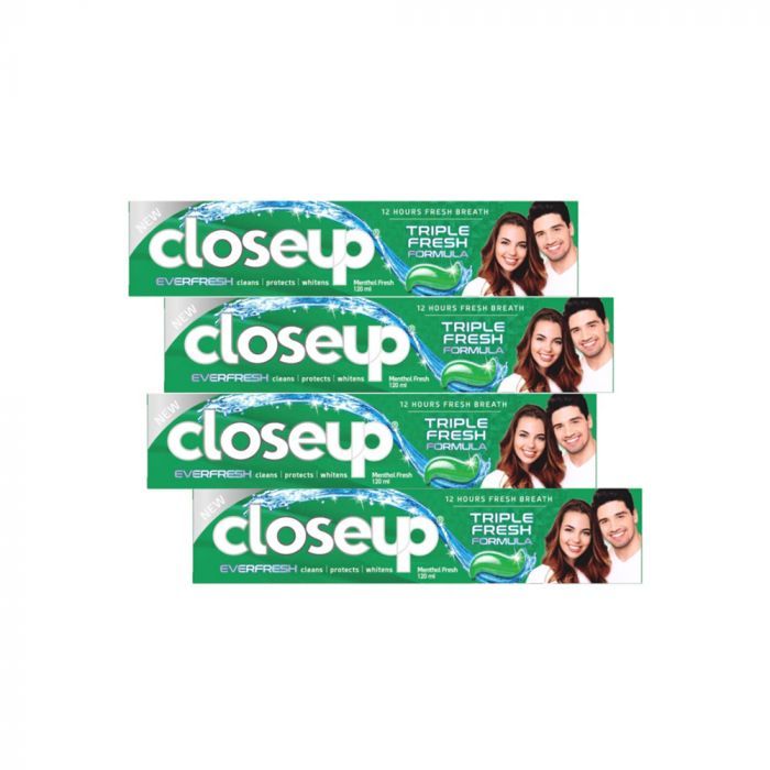 Buy Closeup Triple Fresh Formula Gel Toothpaste Menthol Fresh 4 X 120