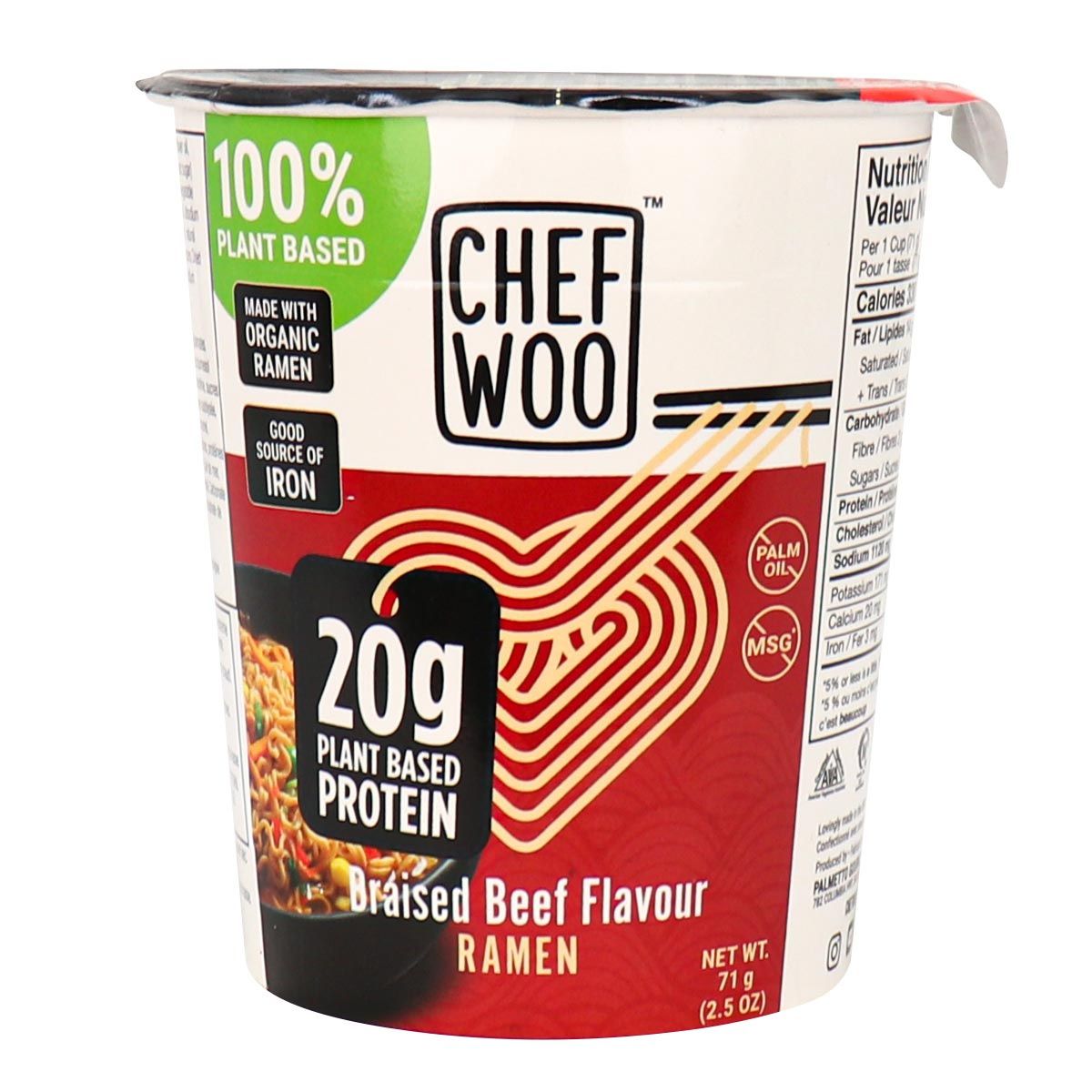 Buy Chef Woo Plant Based Protein Noodles Braised Beef Flavour 70 g