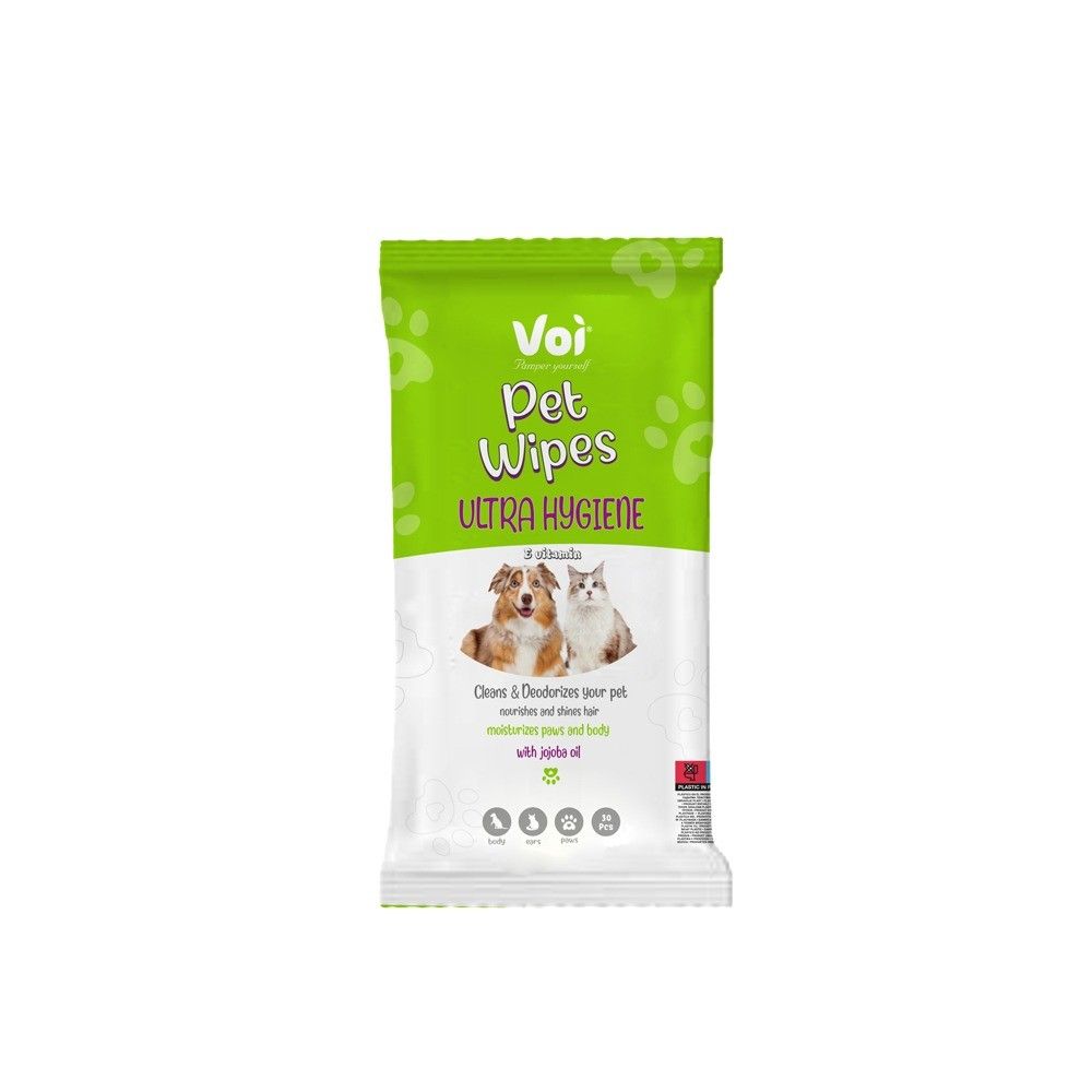 Voi Pet Wipes 20Cm 21Cm 45Gsm 30 Sheets