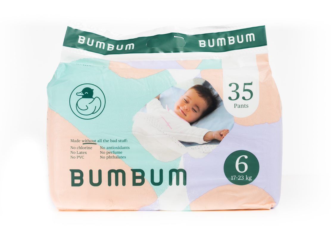 Buy Bumbum Organic diapers Size 6 Value pack 35 pants 1723KG