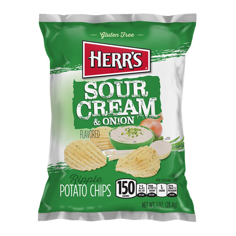 Buy Herr's Potato Chips Sour Cream & Onion 28G Online in Kuwait Talabat Kuwait