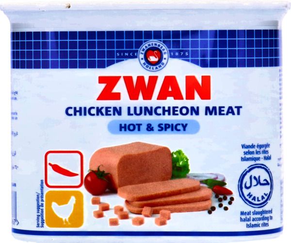 Buy Zwan Hot & Spicy Chicken Luncheon Meat, 340g Online in Kuwait