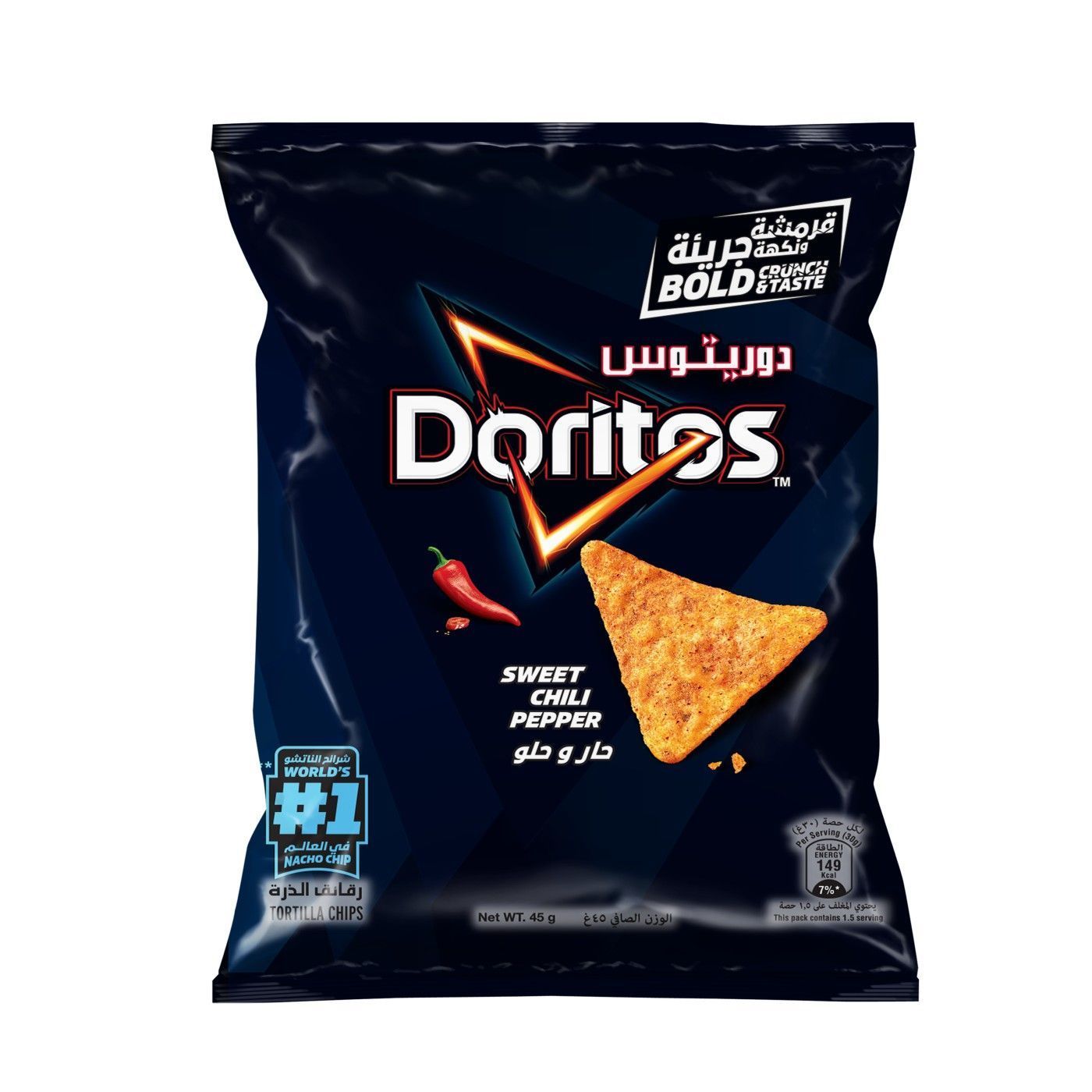 رقائق دوريتوس بنكهة الفلفل الحار الحلو، 48 غرام Doritos Sweet Chili Pepper Tortilla Chips, 48g