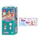 Avonee Pants XXL 14-25kg 34pcs & Pozzy Baby Wet Wipes Premium 120 Pieces Combo