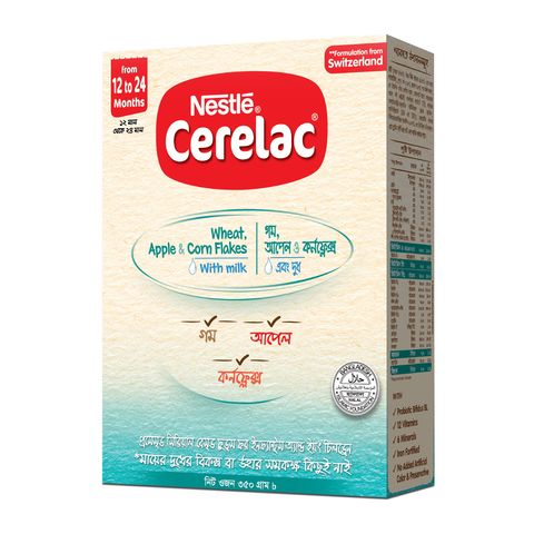 Buy Cerelac Stage Wheat With Apple Corn Flakes 12-24 Months