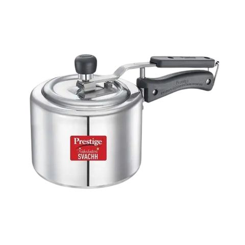 Prestige Nakshatra Plus Svachh Aluminium Spillage Control Pressure Cooker  5L Silver Piece