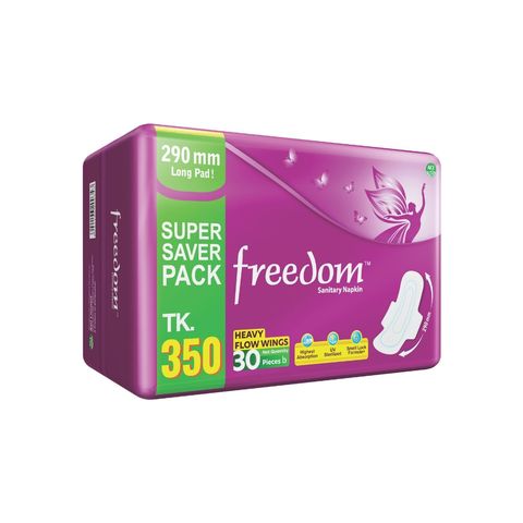 Freedom Heavy Flow Wings Sanitary Napkin Consumer Promo Pack 30 Pieces