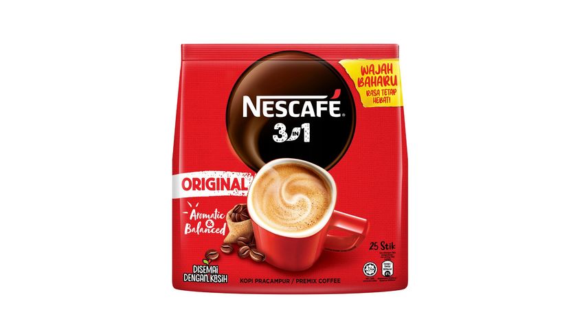 Nescafe 3 in 1 Original Coffee 25 Pieces 450g