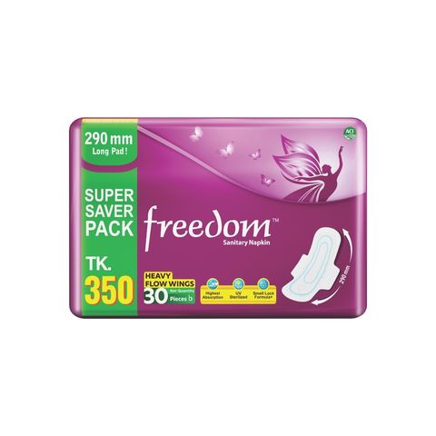 Freedom Heavy Flow Wings Sanitary Napkin Consumer Promo Pack 30 Pieces
