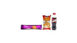 Olympic Energy Plus Malai Cream Biscuit 35g 3 Pack & Ruchi Jhaal Muri 25g +- 5g 3 Pack & Mojo Pet 250ml 3 Pack Combo