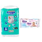 Avonee Pants L (9-14kg) 48 Pieces & Pozzy Baby Wet Wipes Premium 120 Pieces Combo