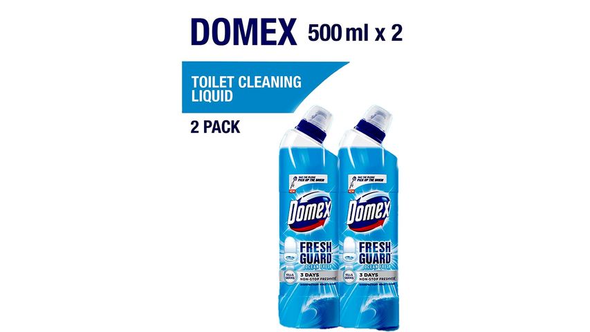 Domex Toilet Cleaning Liquid Ocean Fresh 2 x 500ml