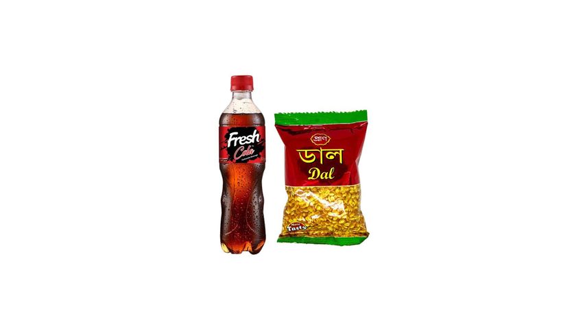 Fresh Cola 250ml 3 Pack & Pran Dal 25g (+/- 5g) 6 Pack Combo