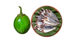 Chhuya Gulsha Fish Clean 225g & White Brinjal/Eggplant (Begun) 500g ± 20g