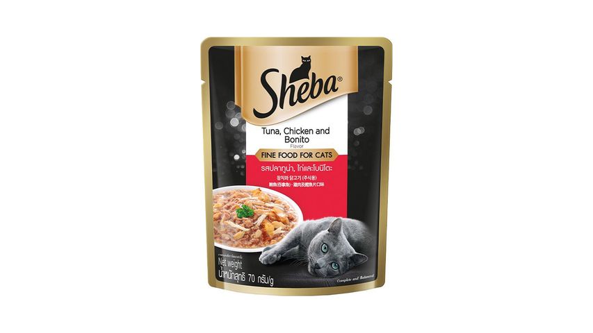 Sheba Tuna Chicken and Scallop Flavor Cat Food 70g