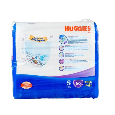 (Buy 66 Get Free) Huggies Dry Pants Baby Diaper Pant S (4-8 kg)