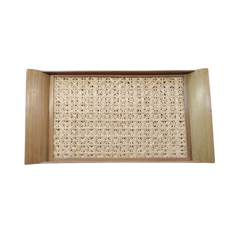 Pisces Bamboo Tray Jamdani Flat Design Medium 1 Piece