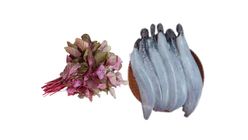 Chhuya Shing Fish Clean 220g & BrightFarms Red Spinach (Lalshak) 1 Bundle 250g Combo