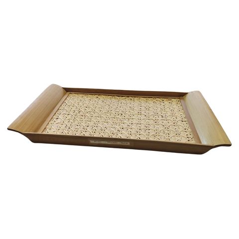 Pisces Bamboo Tray Jamdani Flat Design Medium 1 Piece