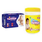 Savlon Twinkle Baby Pant Diaper 12-20kg XL 32 Pieces & Savlon Twinkle Baby Wipes Jar 120pcs Combo