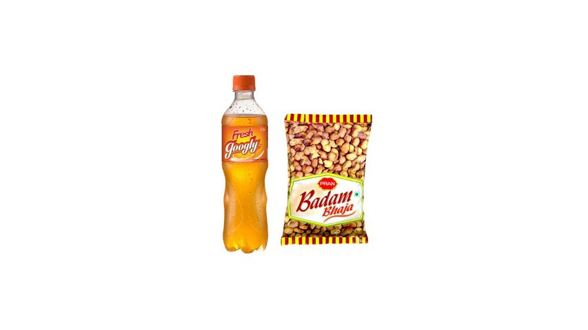 Fresh Googly 250ml 3 Pack & Pran Badam Bhaja 30g (+/- 12g) 6 Pack Combo