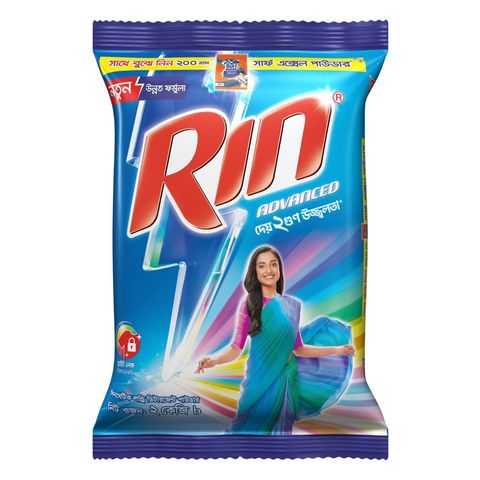 Buy Rin Advanced Synthetic Laundry Detergent Powder 2kg & Get Free Surf excel 200g